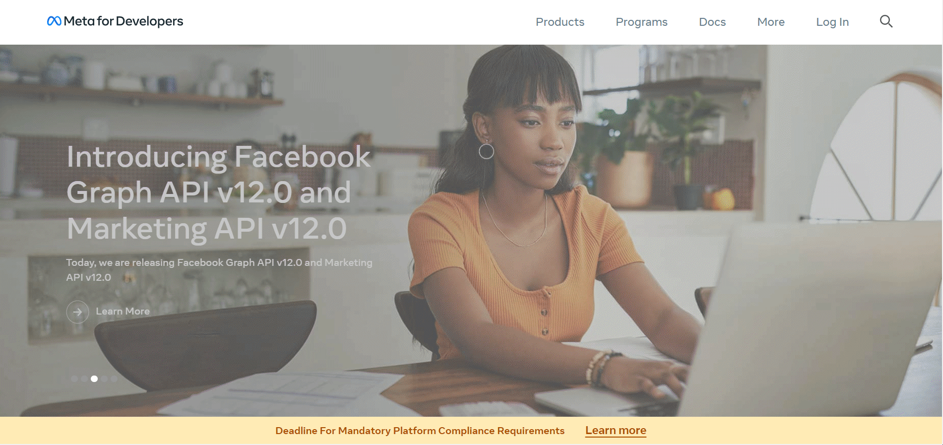 转到 Facebook for Developers 网站