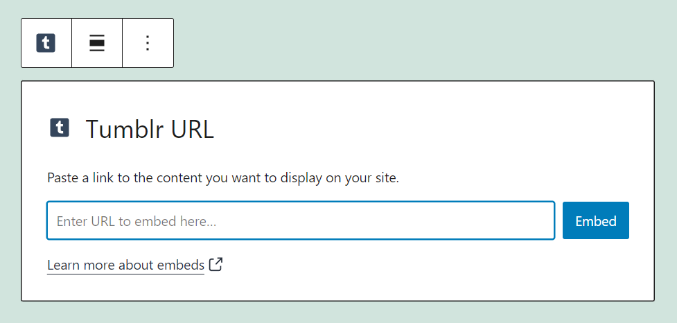 Menyematkan publikasi Tumblr di WordPress