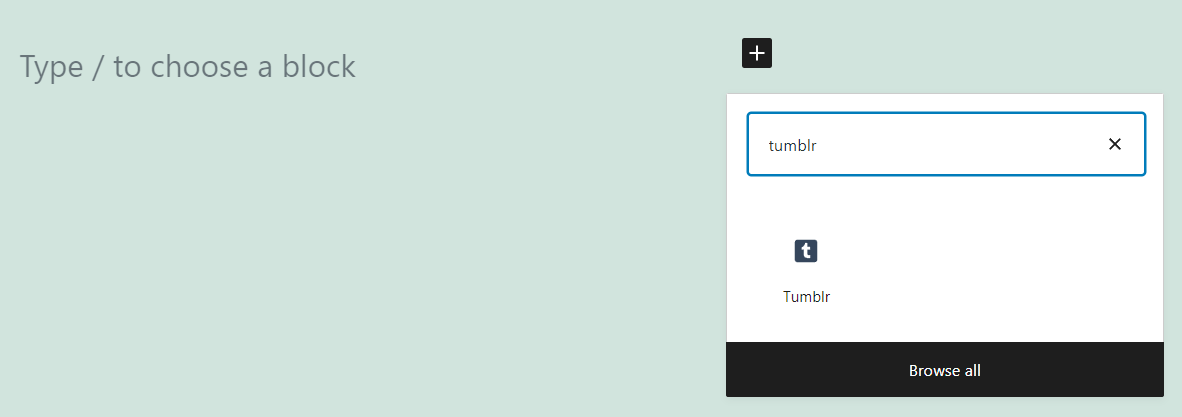 Menambahkan blok Tumblr di WordPress