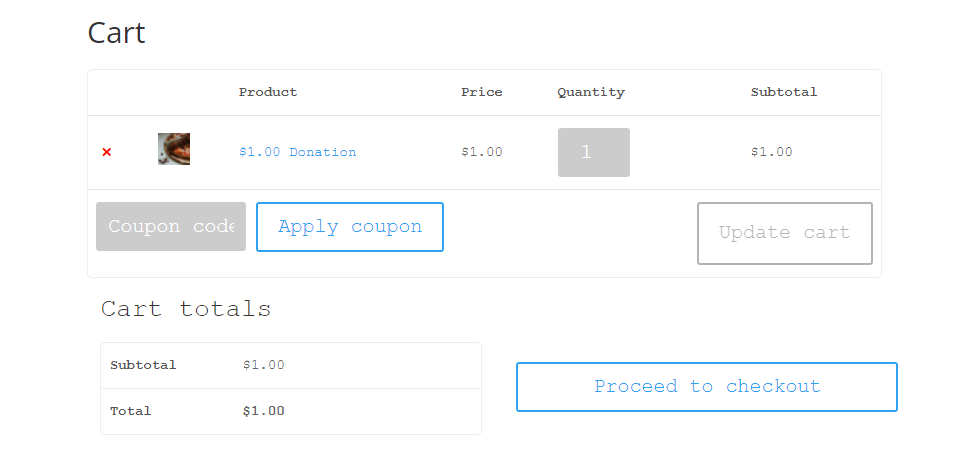 woocommerce 默認購物車頁面