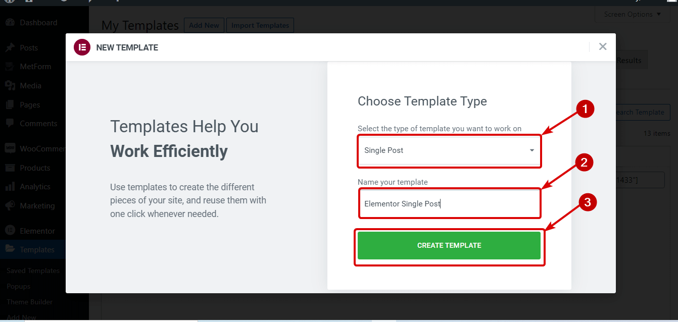Crea un modello di post sul blog di Elementor