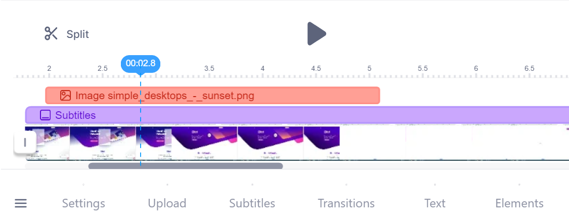 Mengedit garis waktu video