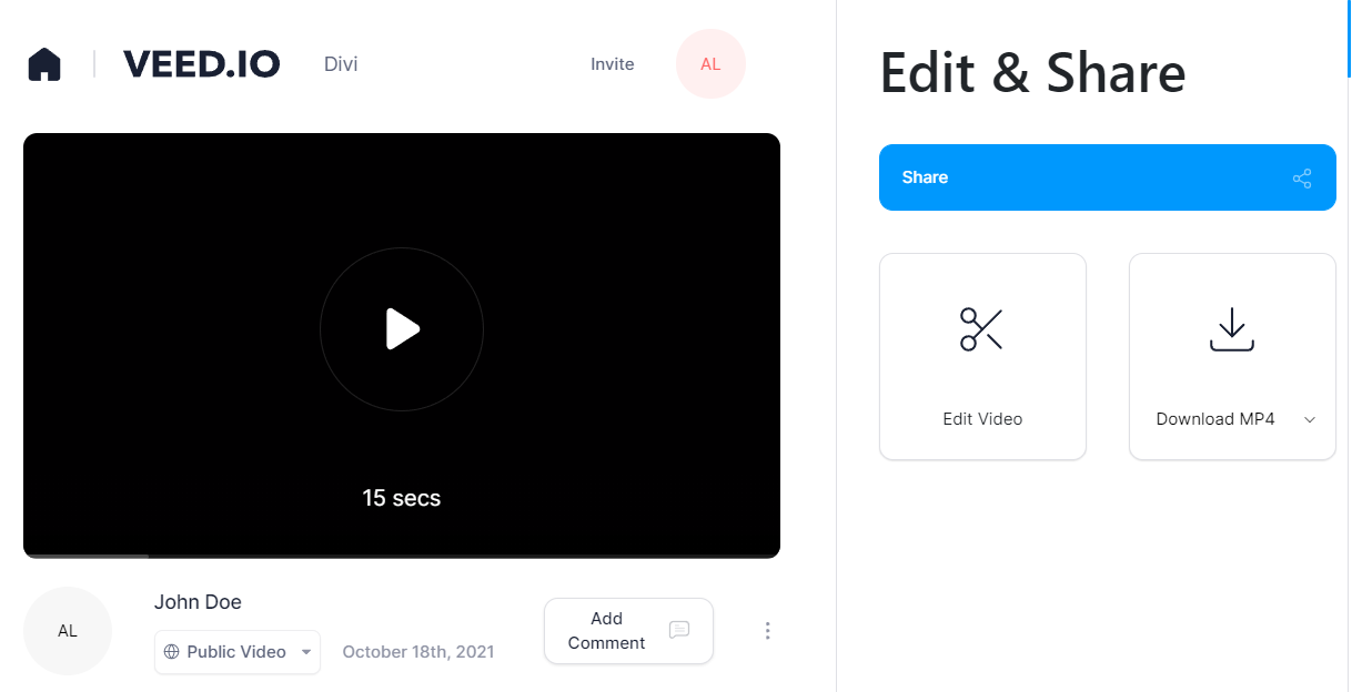 Saring dan unduh file VEED.IO