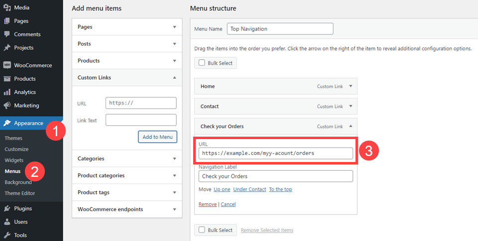 Tippfehler in Woocommerce-Endpunkten