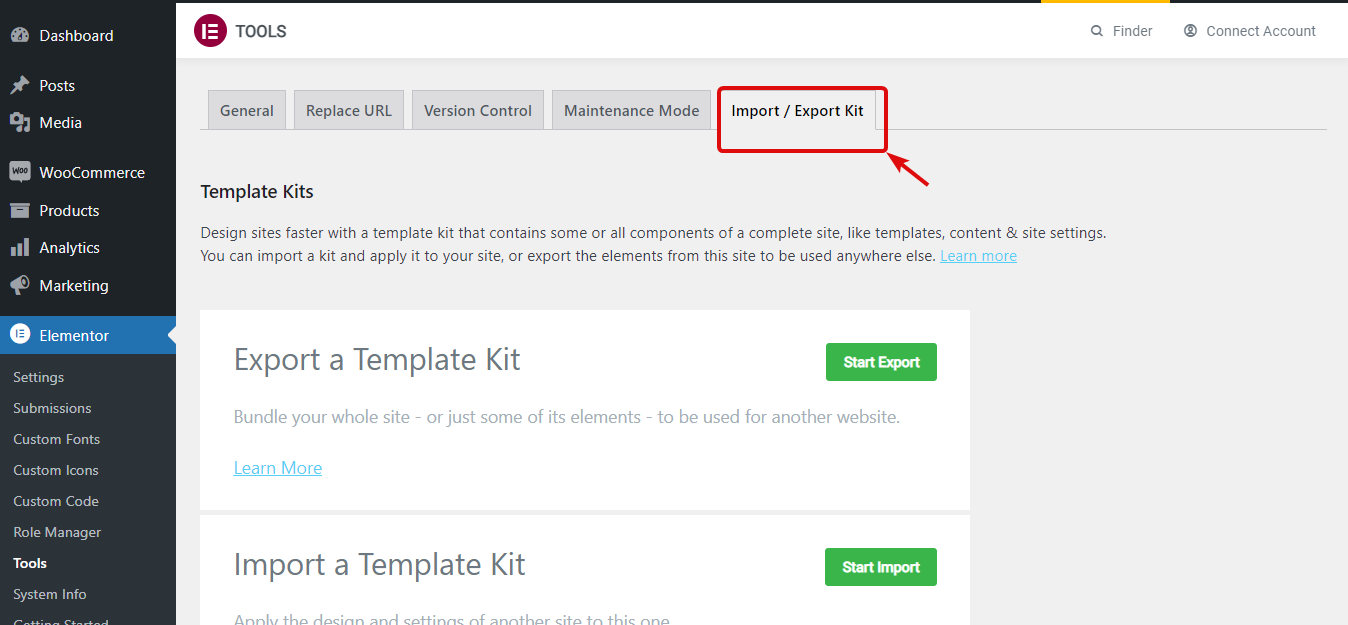 Elementor 3.6 回顾 Elementskit 3.6 导入导出模板工具包