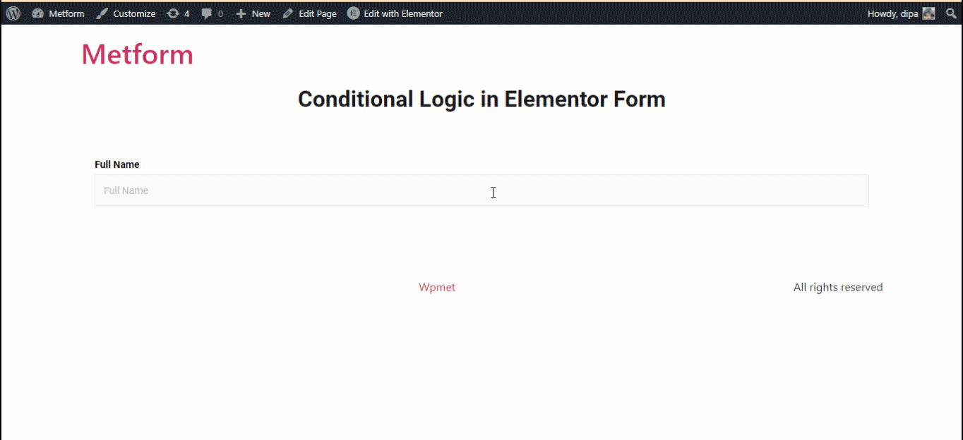Elementor 條件邏輯形式