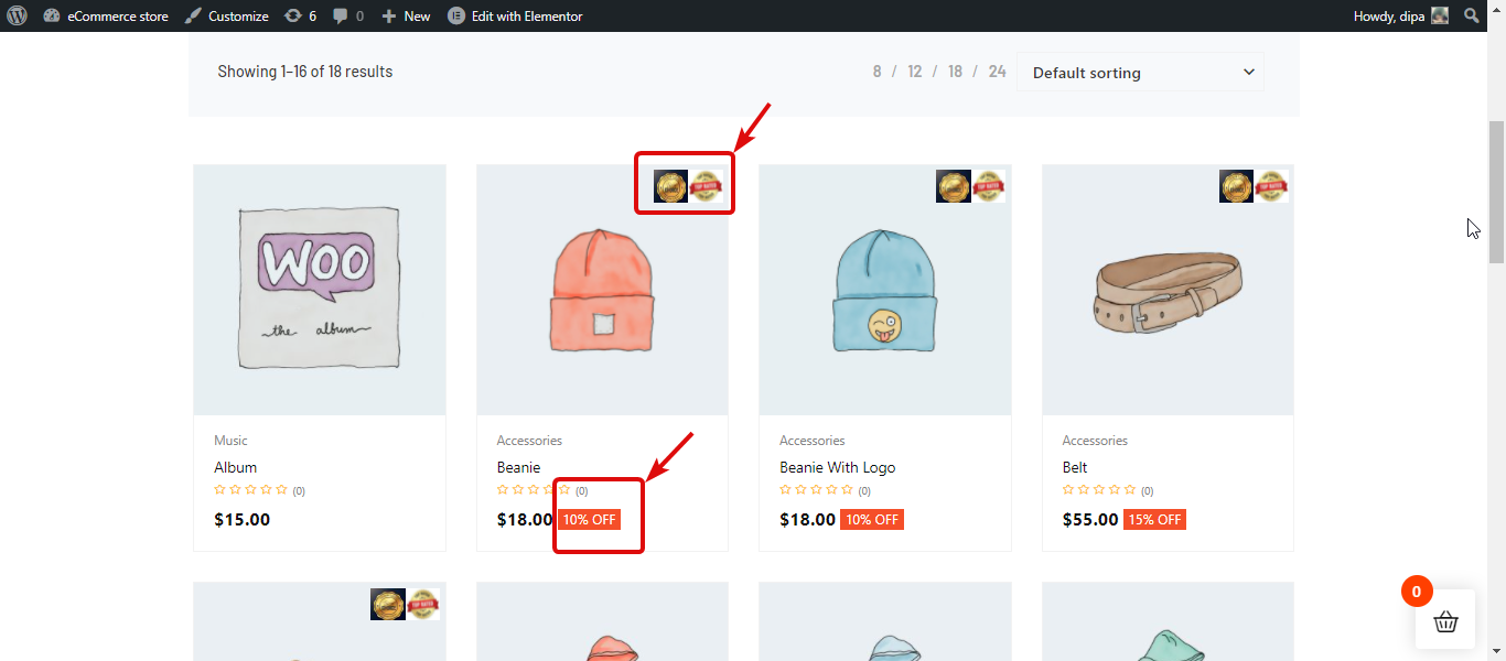 最終添加 ShopEngine 徽章模塊