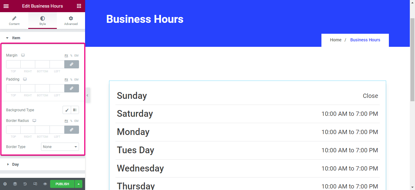 使用 ElementsKit 顯示 WordPress 開放時間