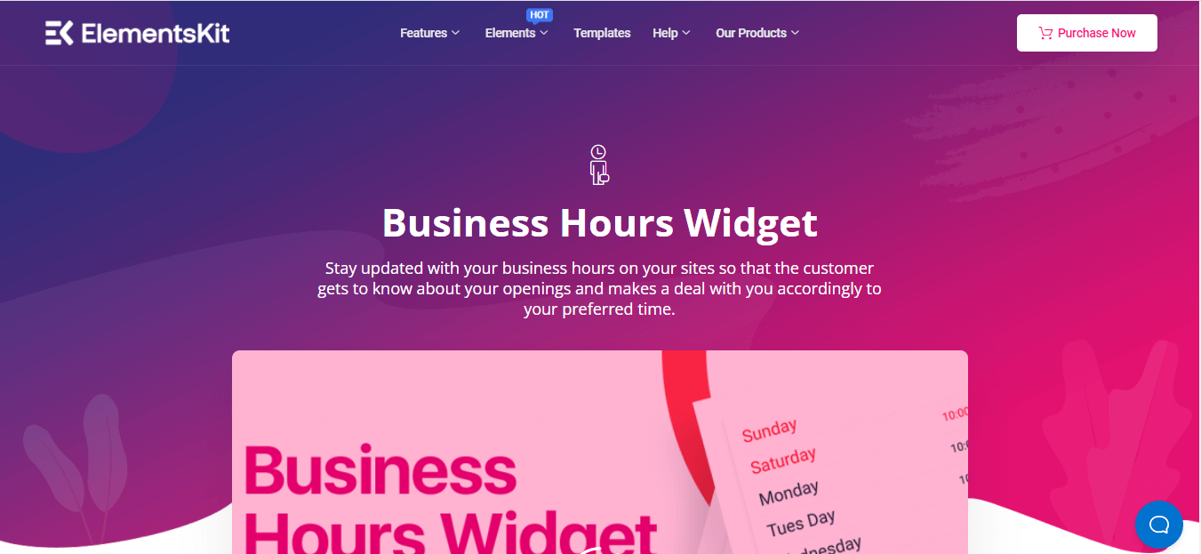 ElementsKit 的 WordPress 開放時間小部件
