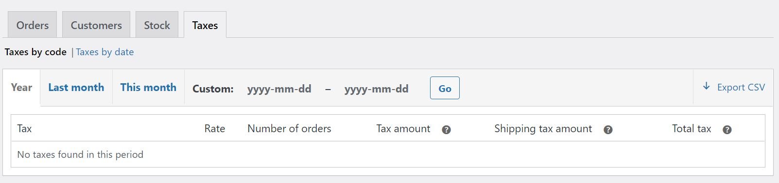 Rapoarte fiscale în WooCommerce