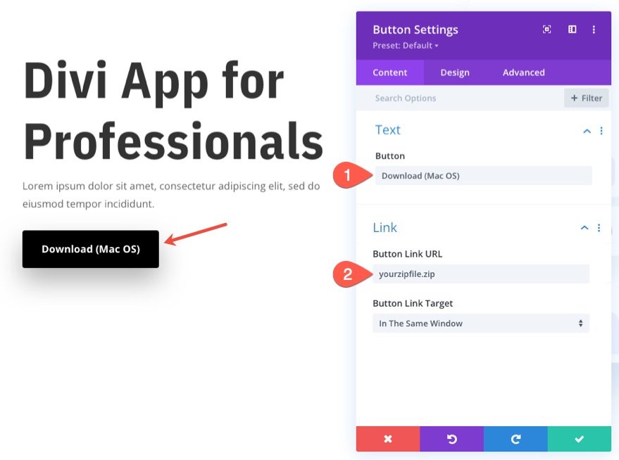 diviでそれぞれのオペレーティングシステムのダウンロードボタンを表示する