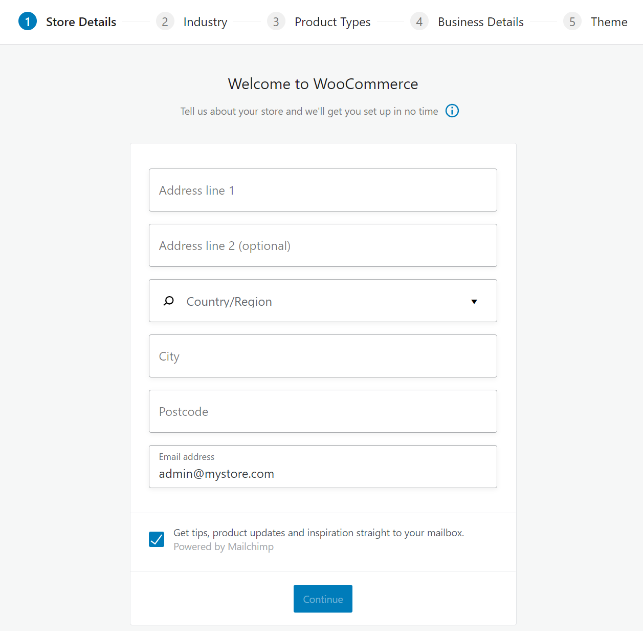 تكوين تفاصيل متجر WooCommerce الخاص بك