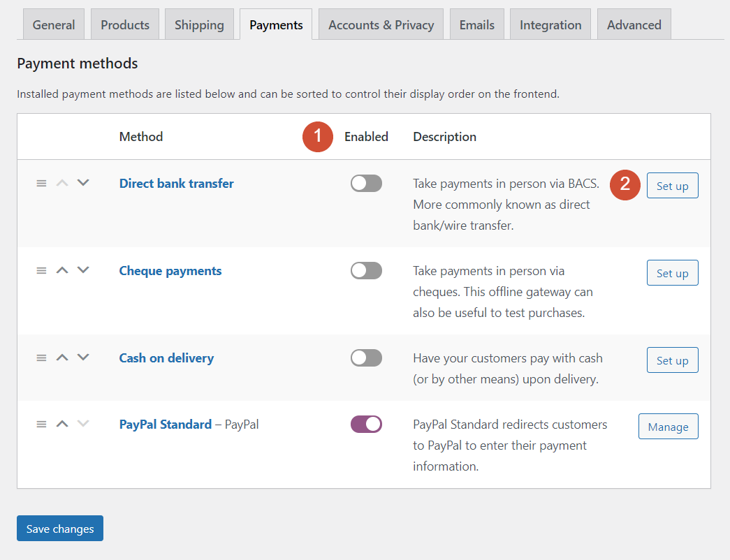 WooCommerce 付款設置