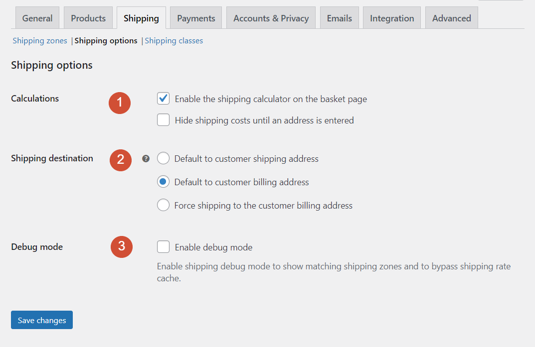 配置 WooCommerce 運輸選項