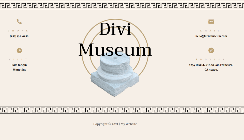 Divi版權頁腳桌面