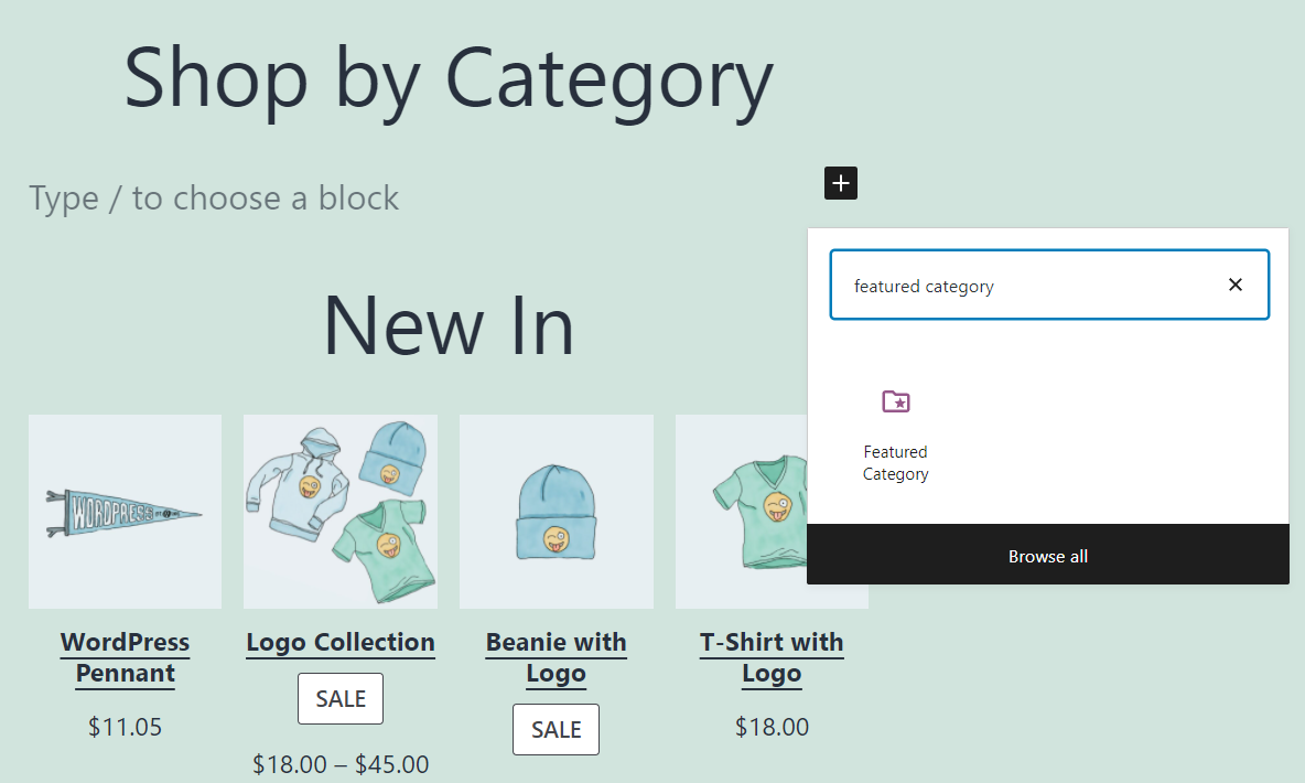 Dodanie bloku Polecana kategoria w WooCommerce