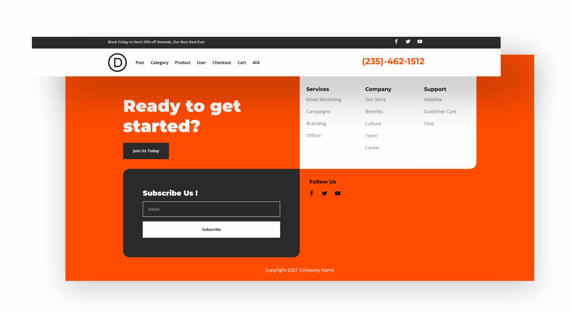paket header footer divi black friday