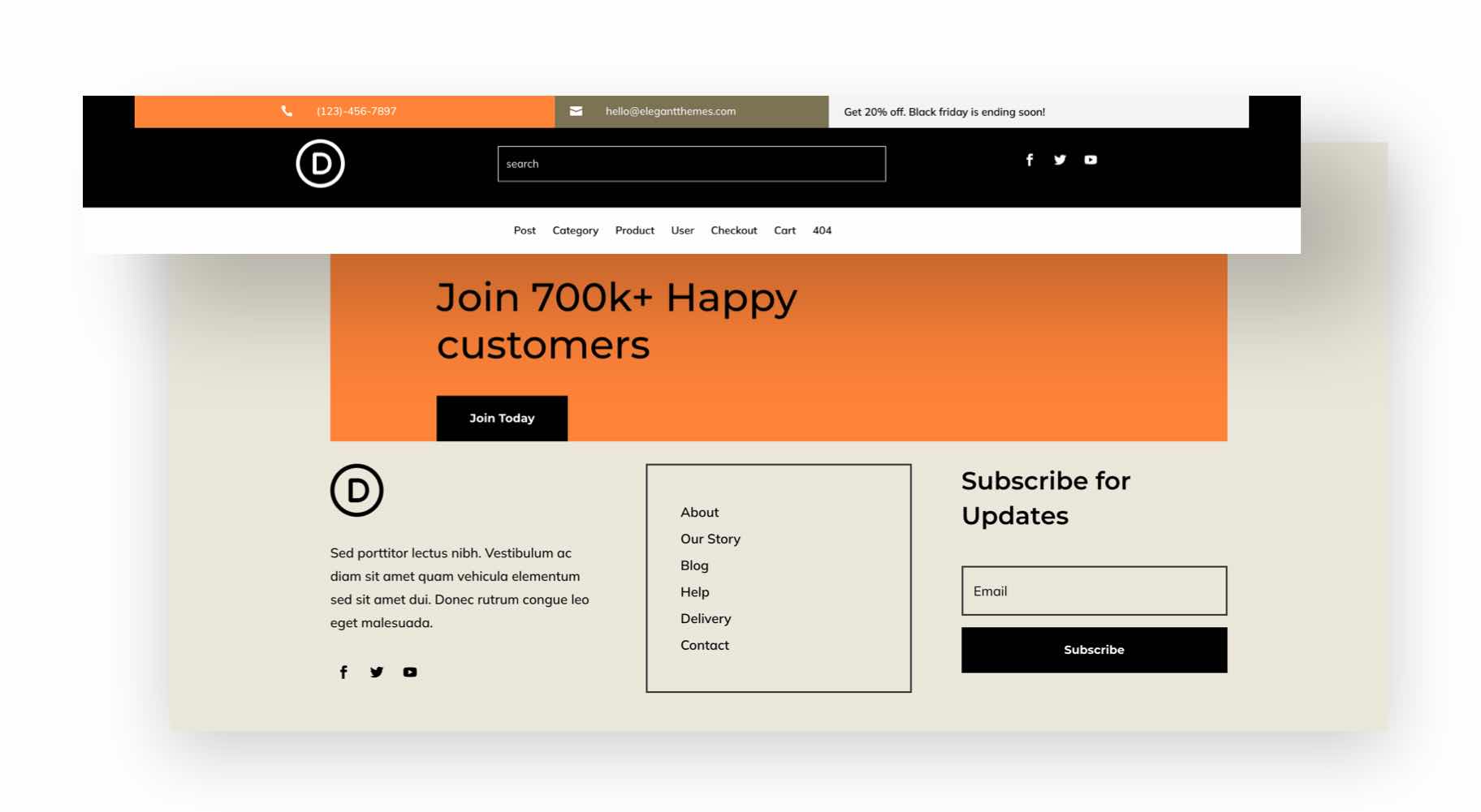 paket header footer divi black friday