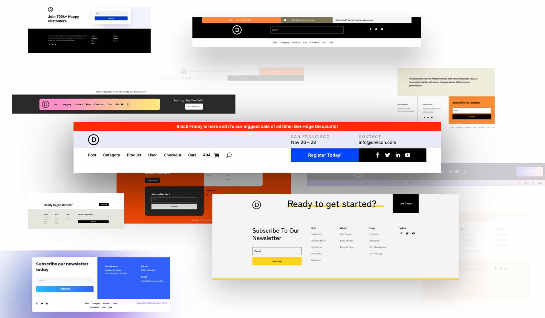 paket header footer divi black friday