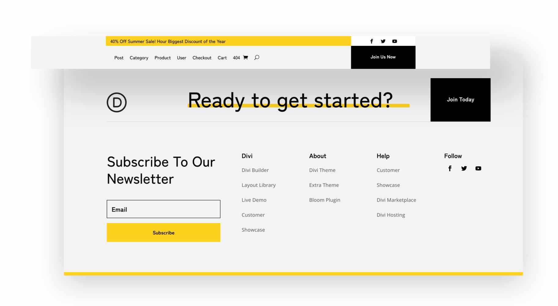 paket header footer divi black friday