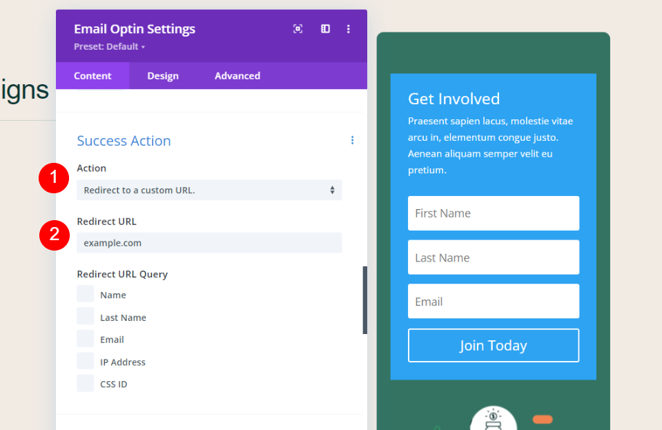Aggiungi l'opzione e-mail al piè di pagina di Divi con un modulo Divi