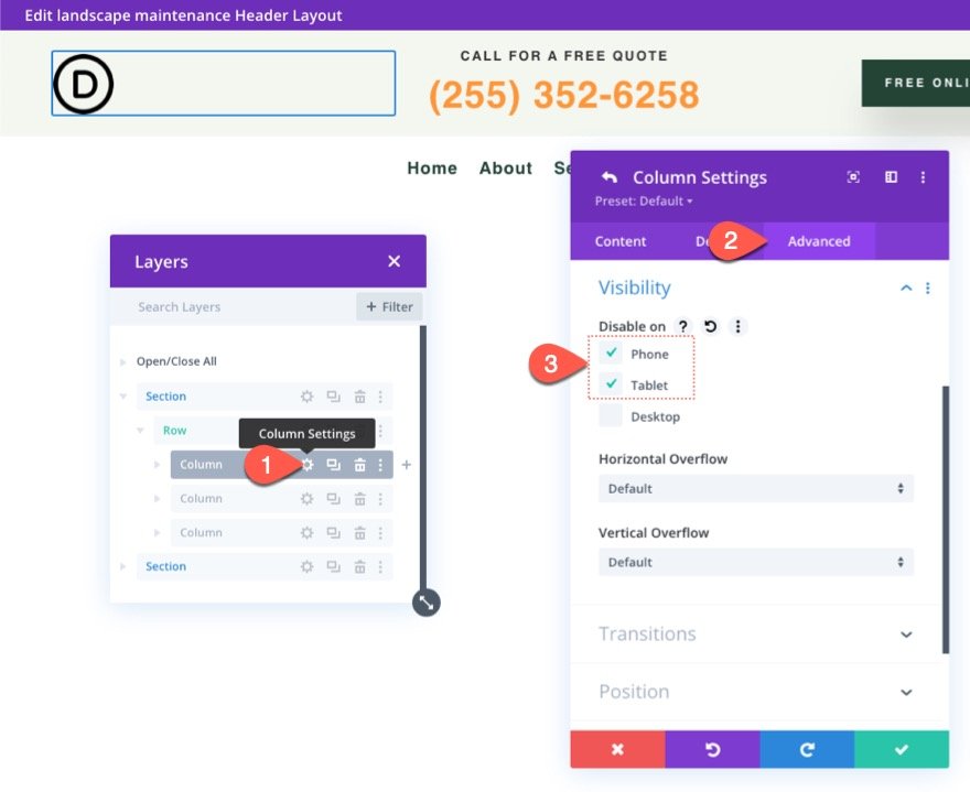 En-tête collant Divi pour mobile