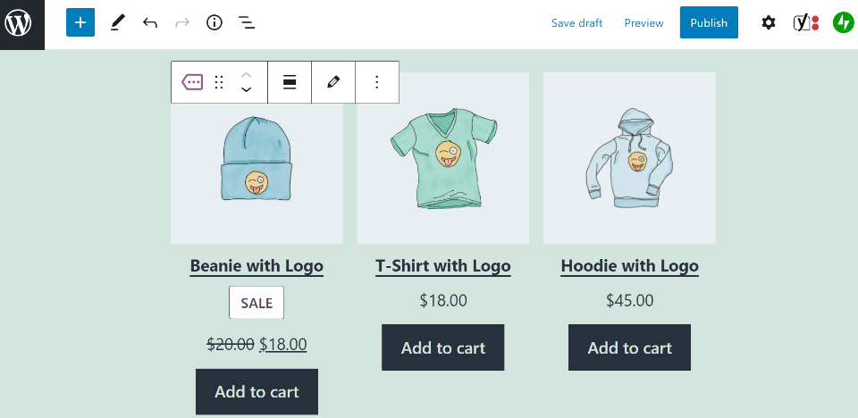 WooCommerce製品グリッド、