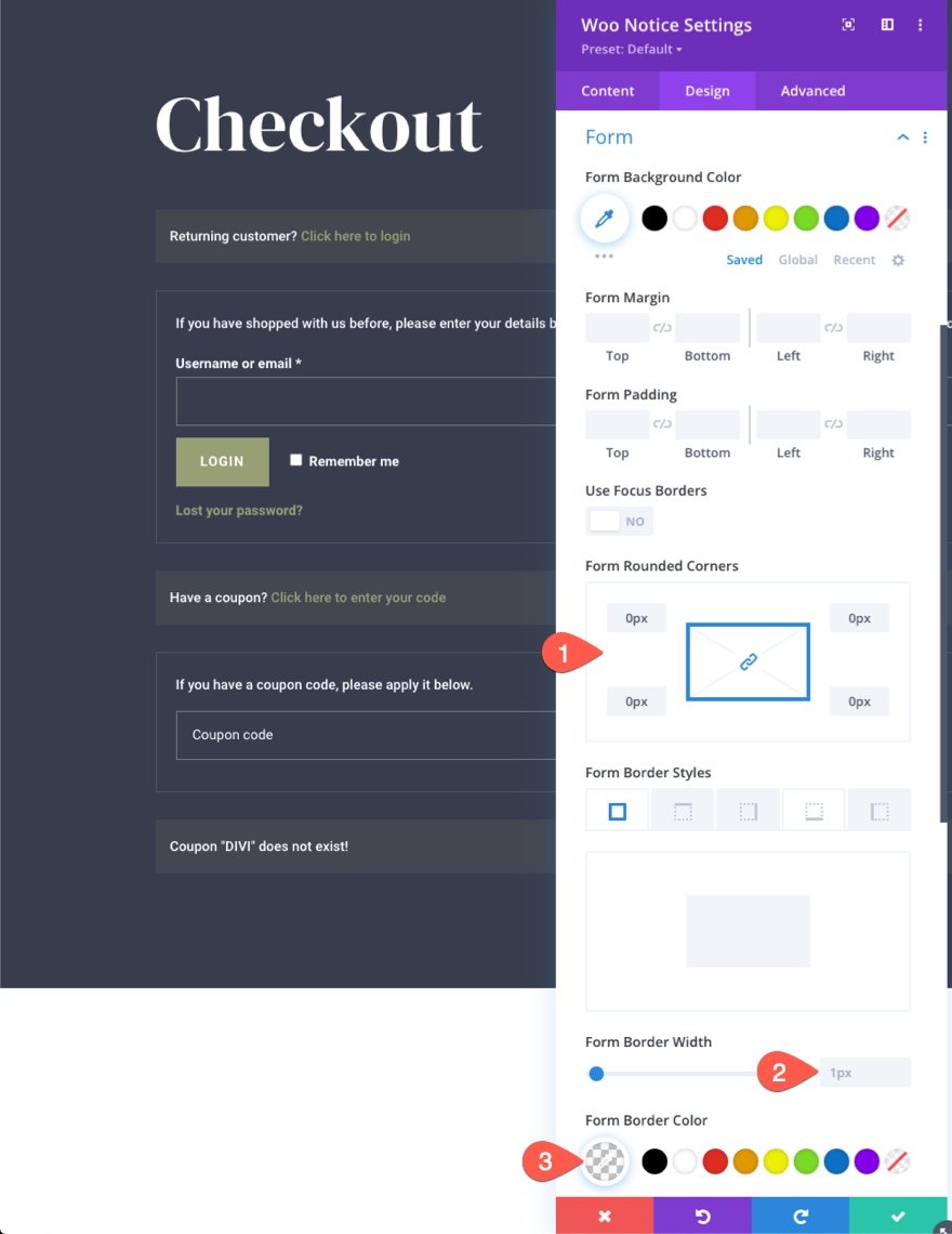Divi 的 woocommerce 结帐页面模板