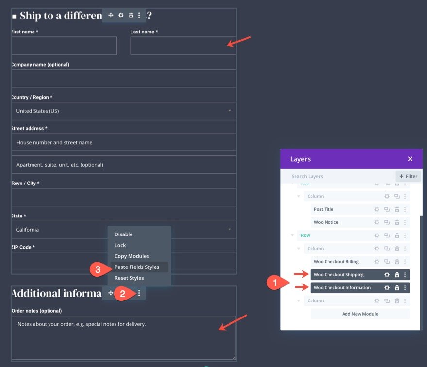 Divi 的 woocommerce 结帐页面模板