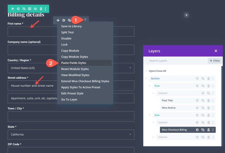 Divi 的 woocommerce 结帐页面模板