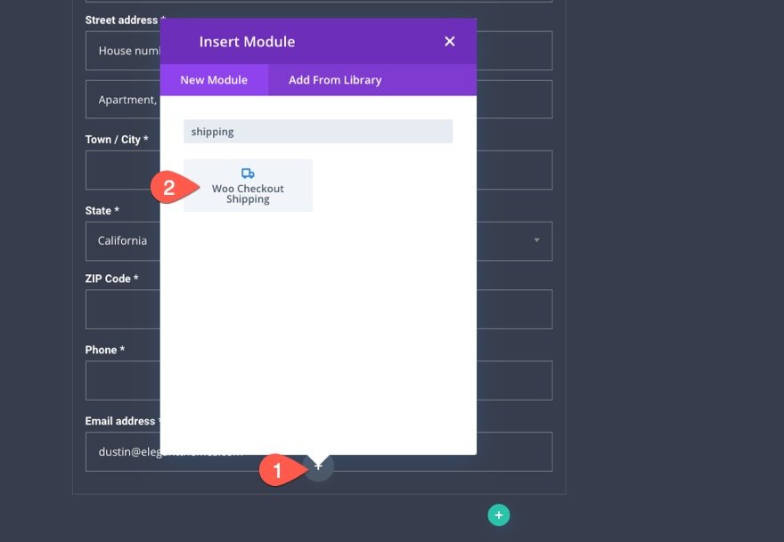 Divi 的 woocommerce 结帐页面模板