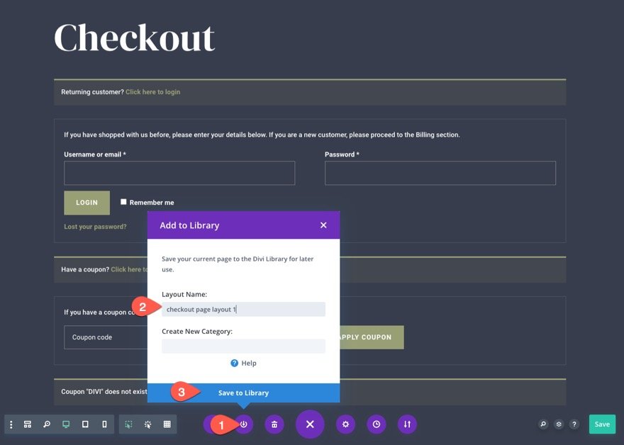 Divi 的 woocommerce 结帐页面模板