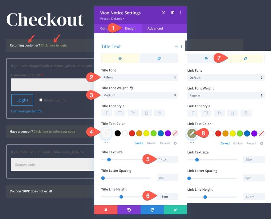 Divi 的 woocommerce 结帐页面模板