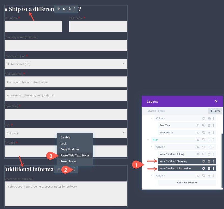 Divi 的 woocommerce 结帐页面模板