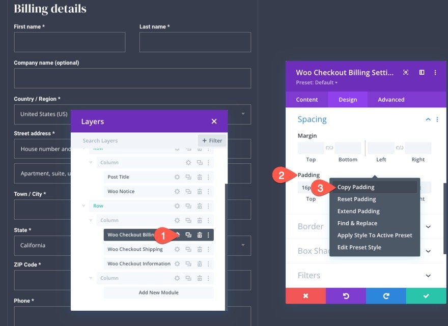 Divi 的 woocommerce 结帐页面模板