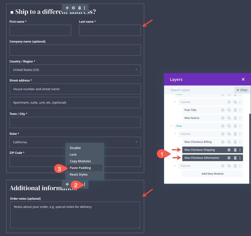 Divi 的 woocommerce 结帐页面模板