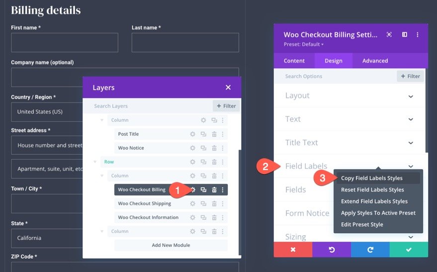 Divi 的 woocommerce 结帐页面模板