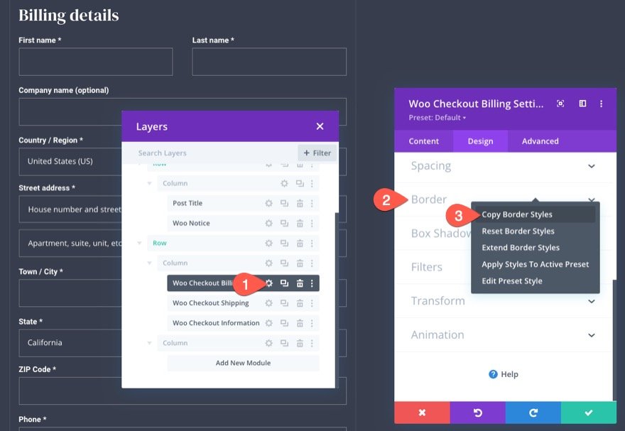 Divi 的 woocommerce 结帐页面模板