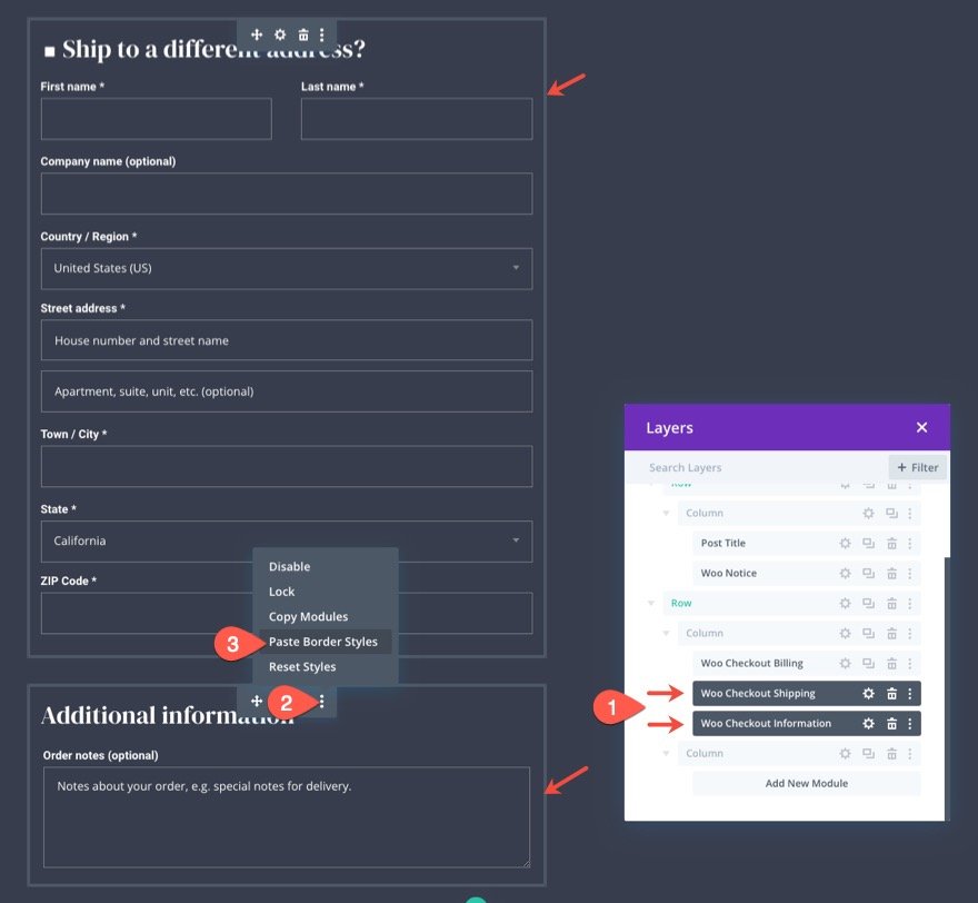 Divi 的 woocommerce 结帐页面模板