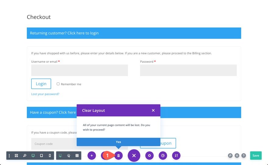 Divi 的 woocommerce 结帐页面模板