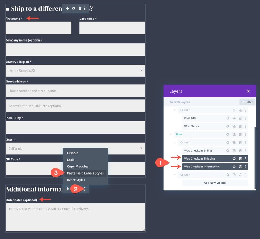 Divi 的 woocommerce 结帐页面模板