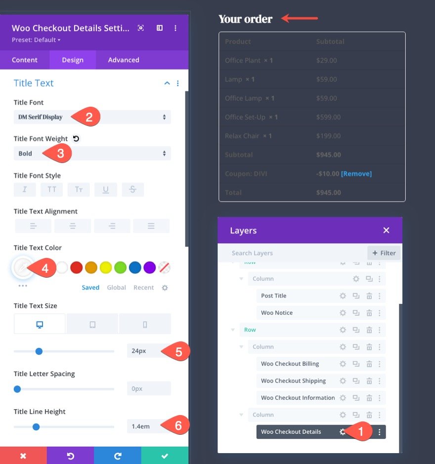 Divi 的 woocommerce 结帐页面模板