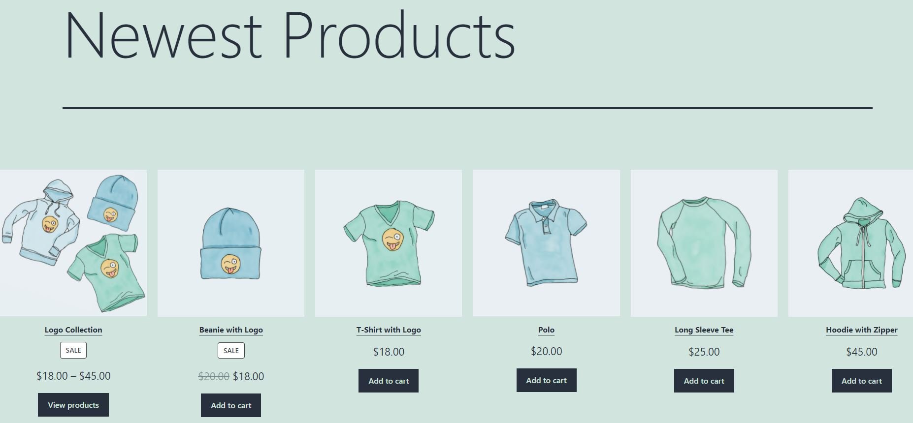 Le bloc WooCommerce des produits les plus récents sur le front-end