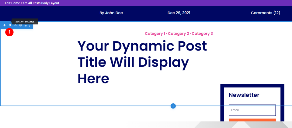 Ajouter une image pleine largeur dynamique avec un module de texte