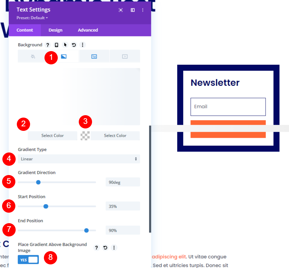 Ajouter une image pleine largeur dynamique avec un module de texte