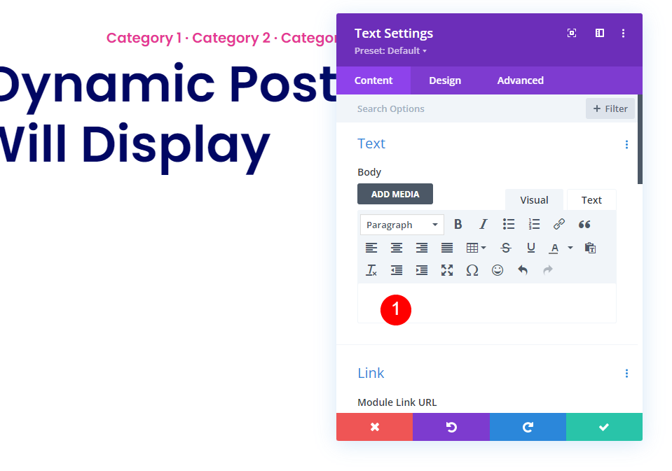 Ajouter une image pleine largeur dynamique avec un module de texte