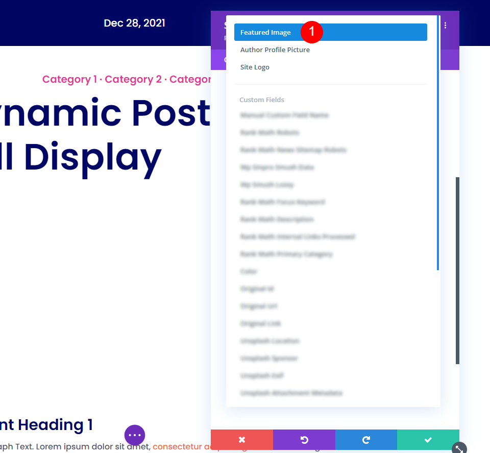 Ajouter une image pleine largeur au modèle d'article de blog avec un arrière-plan de section dynamique
