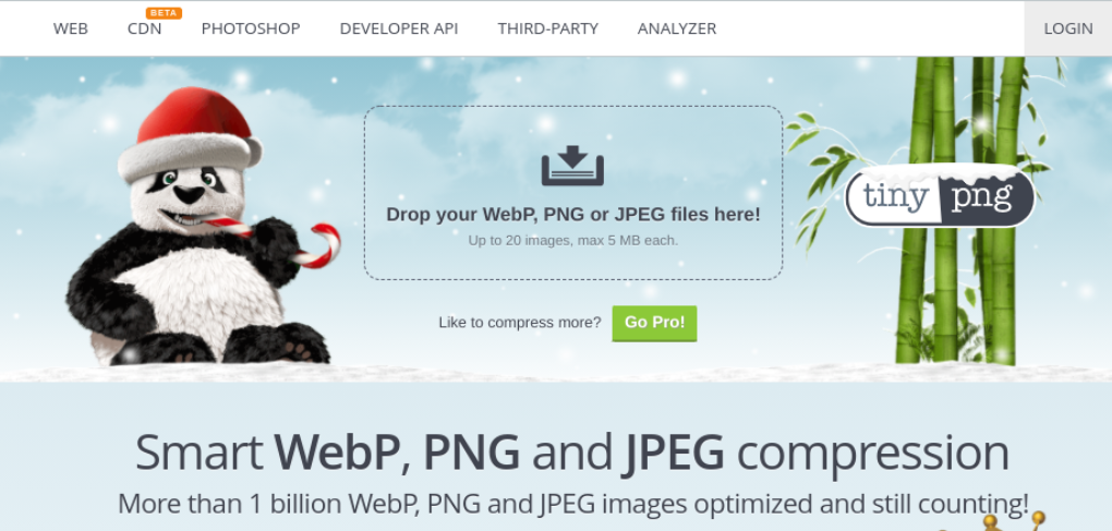 TinyPNGツールを使用して画像をWebパフォーマンス用に最適化する