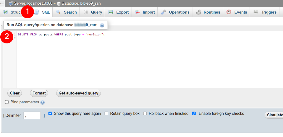 Accesso alle revisioni dei post con phpMyAdmin