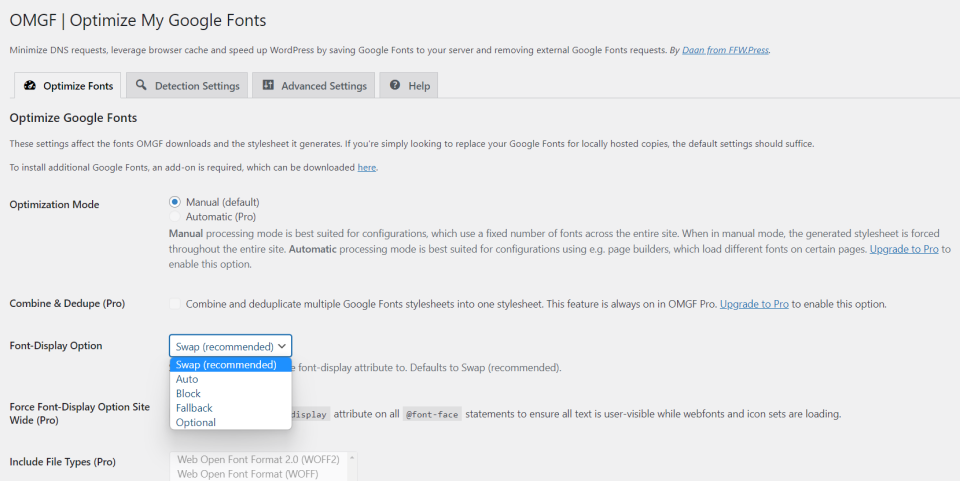 Ottimizza i caratteri di Google con un plugin per WordPress